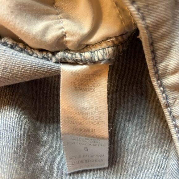 Democracy Flex-ellent Ankle Skimmer Jeans Size 6 Embroidered Tassel Boho Cottage - Picture 6 of 8